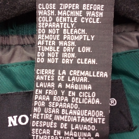 North Zone Vegan Youth Kids Green Quilted Jacket L 10/12 2019 Collection Pockets - Picture 7 of 9